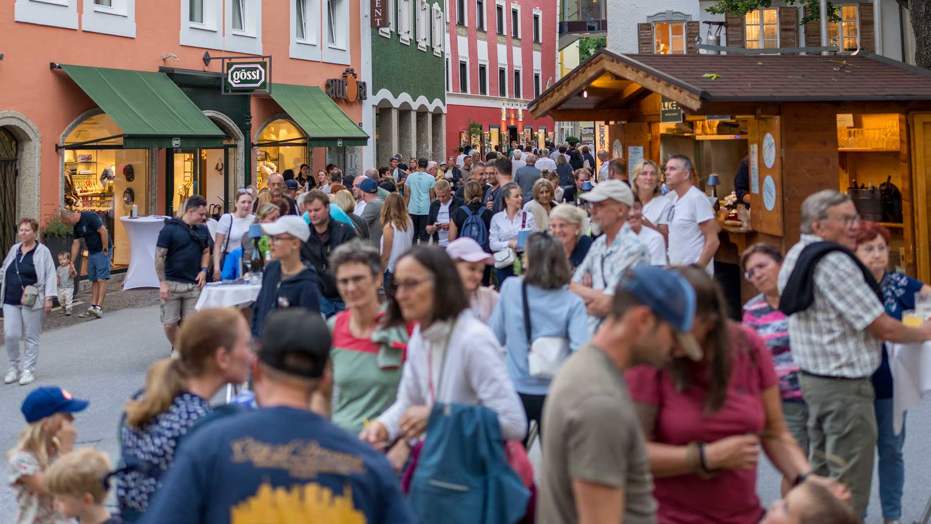 Sternshoppen in der Fußgängerzone von Bad Hofgastein, Live Musik, gute Stimmung