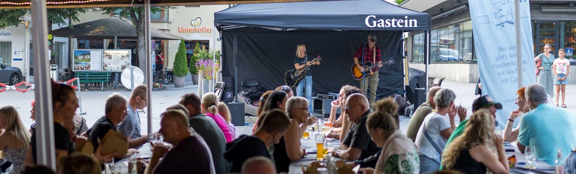 Sternshoppen Ungxund Tauernplatz Bad Hofgastein Live Musik, Getränke und Essen