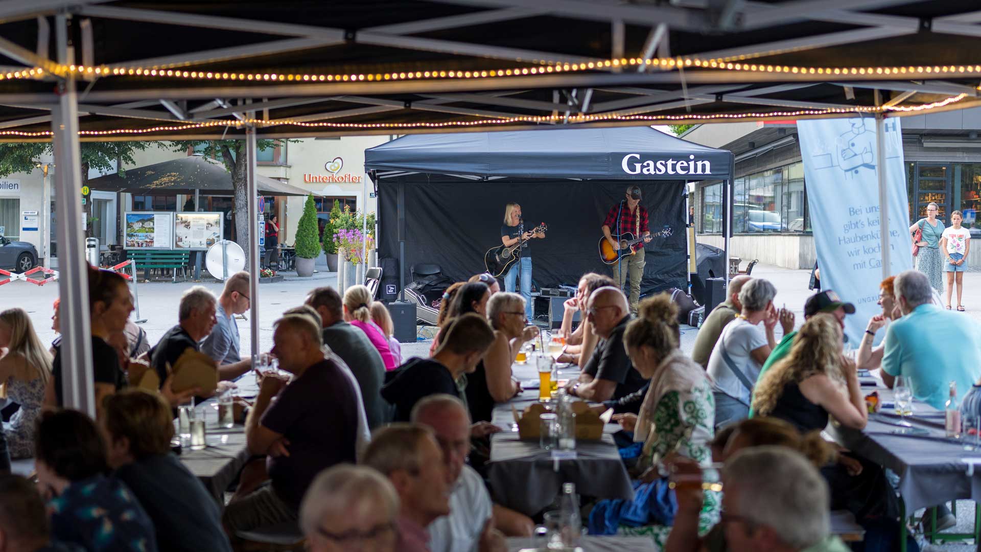 Sternshoppen Ungxund Tauernplatz Bad Hofgastein Live Musik, Getränke und Essen